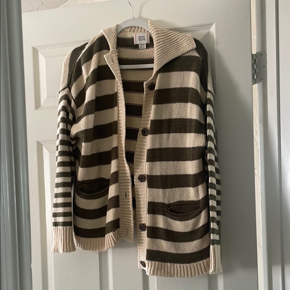 BOG Striped Cardigan Sweater